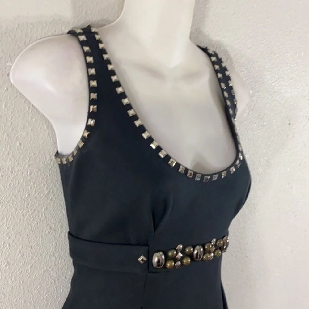 Rebecca Taylor black studded sheath dress